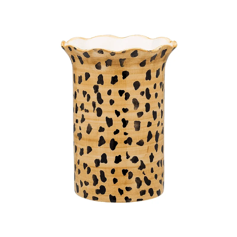 Ceramic Leopard Print Vase