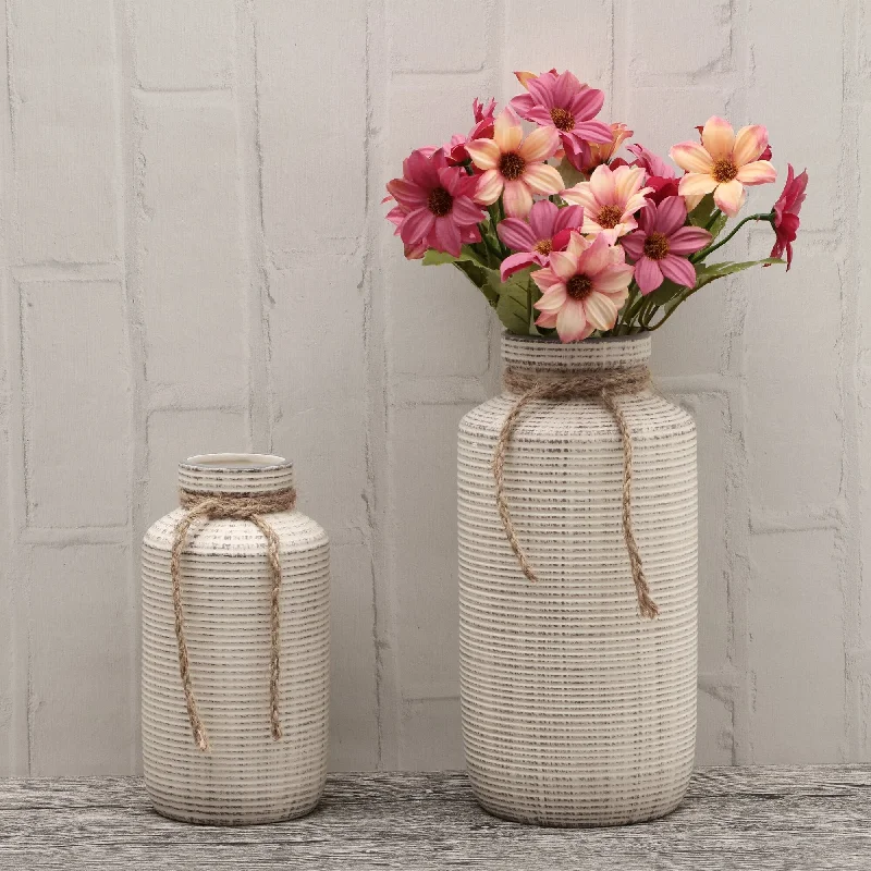 Ceramic Rustic Vase (2pc)