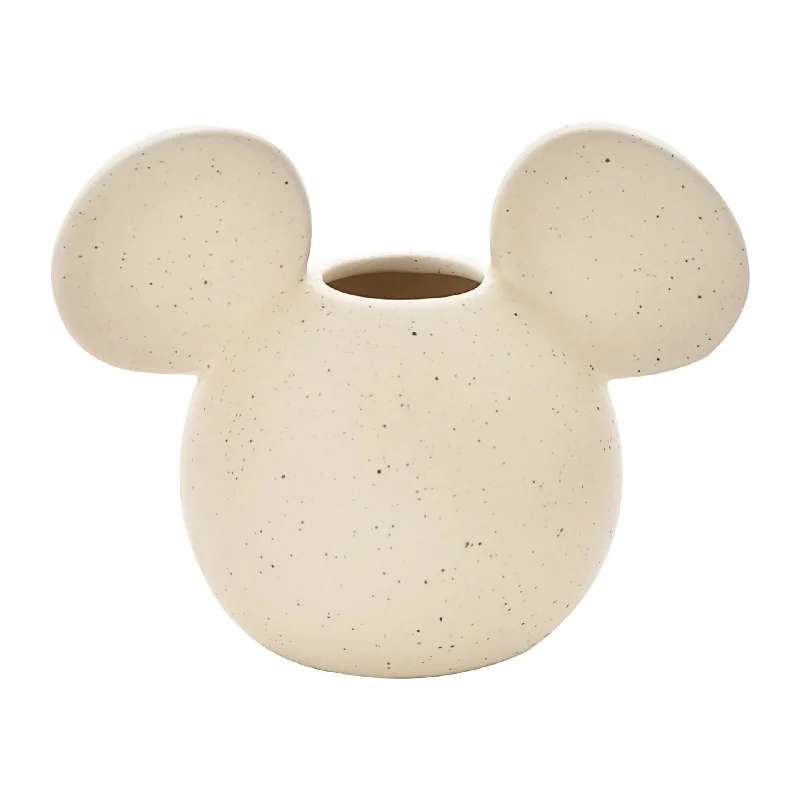 Disney Mickey Head Vase Natural Speckle