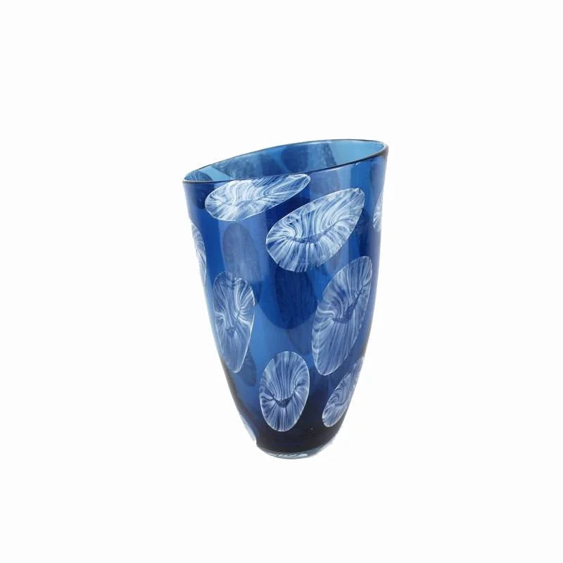 Nantes Crystal Glass Vase, Midnight, H30cm x W17cm