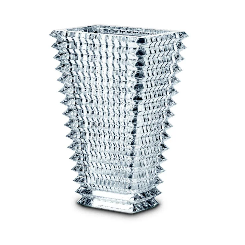 Baccarat Large Eye Rectangular Vase (30 cm), Clear