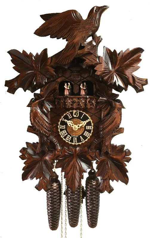 KU8015M - 8 Day Musical 7 Leaf 3 Bird Cuckoo Clock