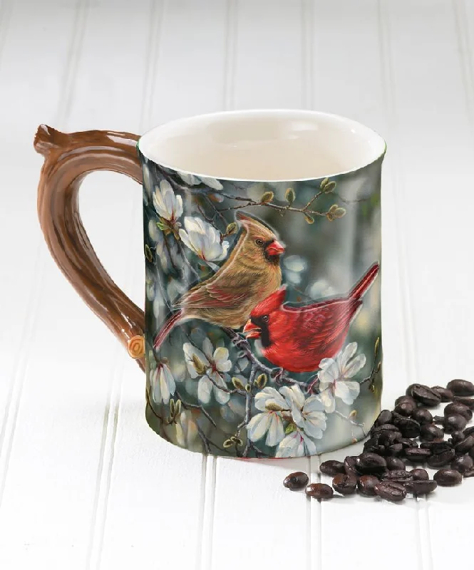 CARDINALS AND MAGNOLIAS SCLPT MUG:MILLETTE; Legacy Number: 8955791007