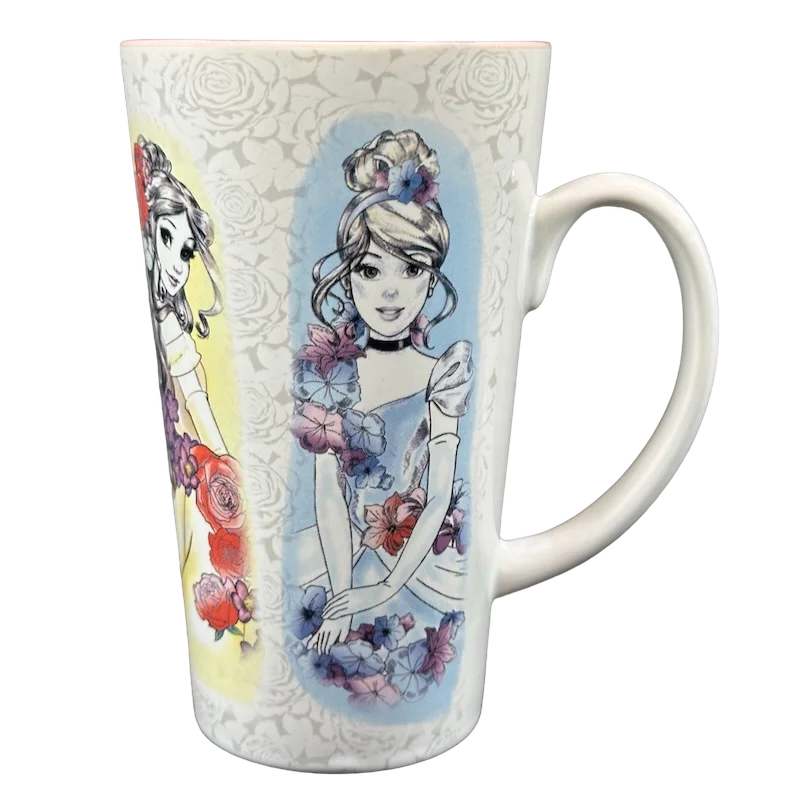 Cinderella Belle Ariel Aurora Princesses Tall Mug Disney