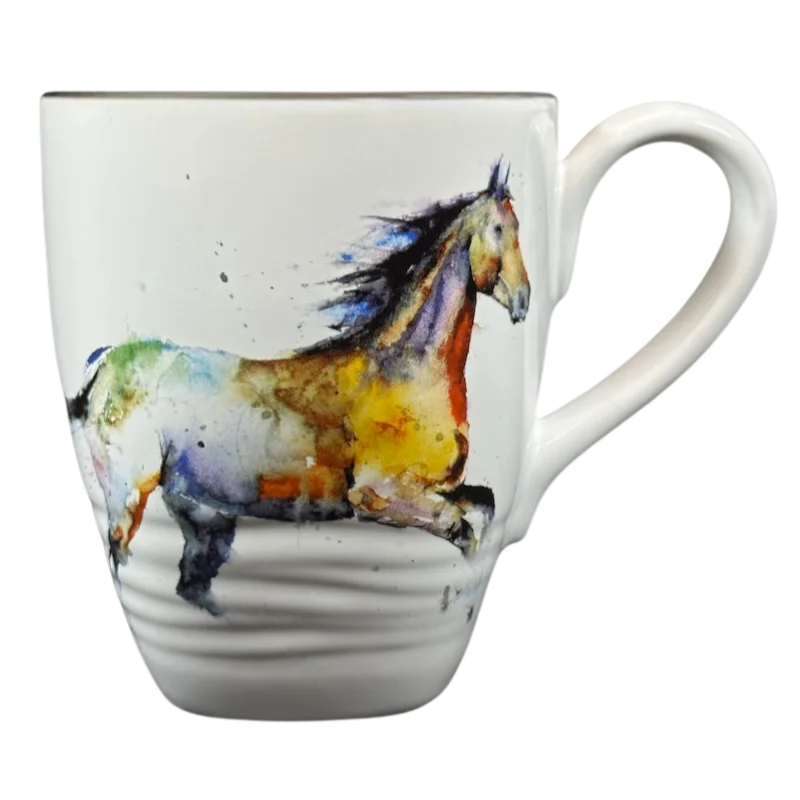 Dean Crouser Watercolor Horse Brown Inside Mug Big Sky Carvers