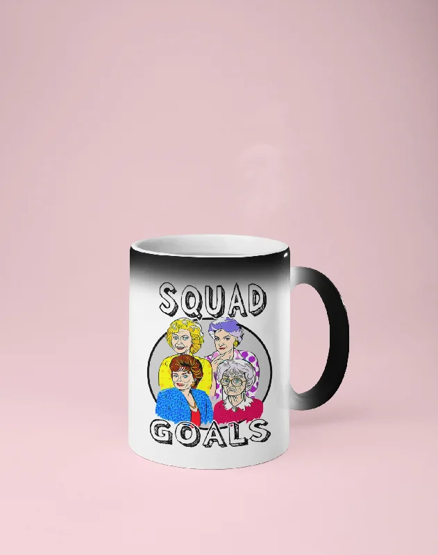 Golden Girls - Squad Goals Color Changing Mug - Reveals Secret Message w/ Hot Water