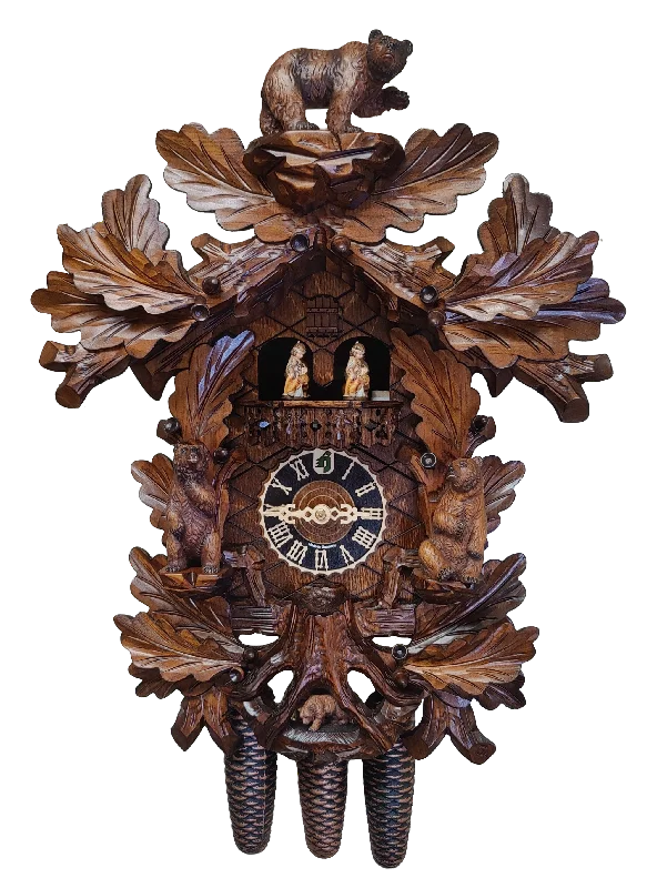 KU87315M - 8 Day Musical Chalet Style Cuckoo Clock with Standing Bears