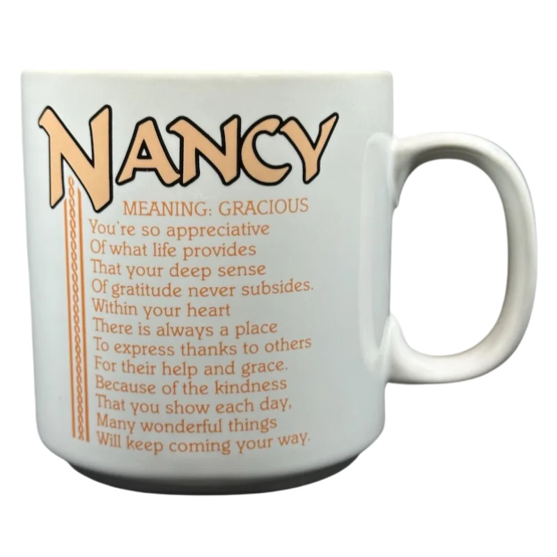 NANCY Poetry Name Peach Interior Mug Papel