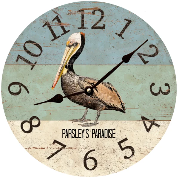 Personalized Pelican Clock