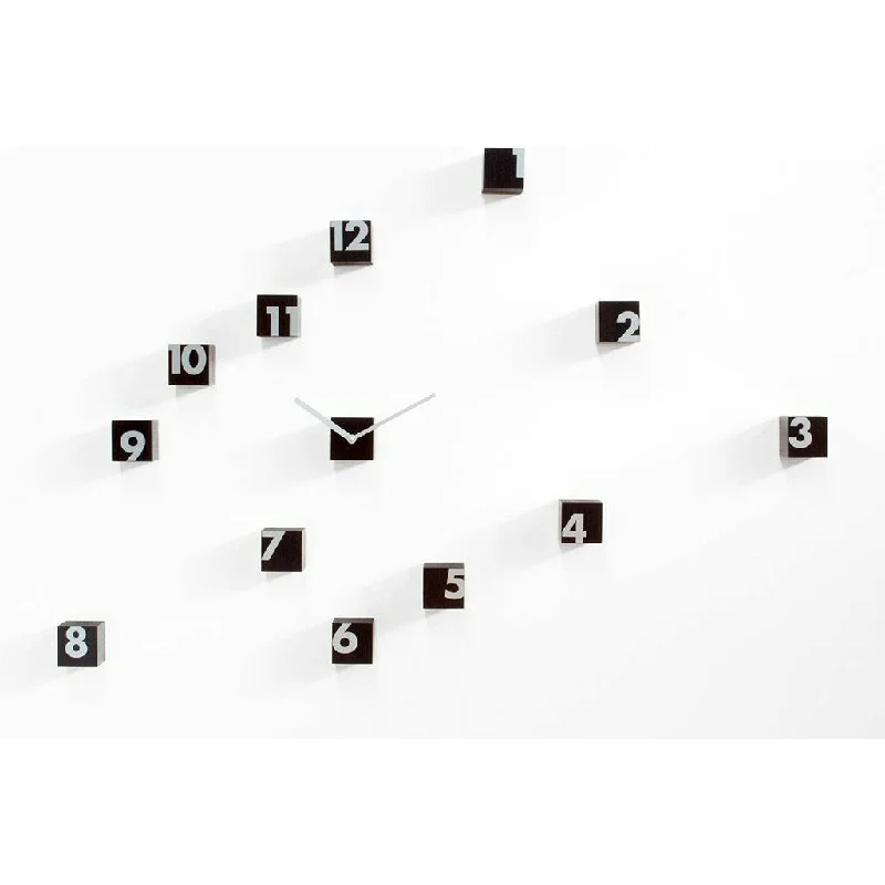 Progetti - Rnd Time Wall Clock in Wenge Wood - Made in Italy