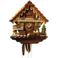 Sternreiter Beer Drinker Black Forest Mechanical Cuckoo Clock #1319 with Animated Waterwheel and Animated Beer Drinker