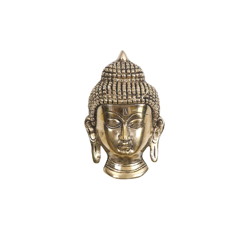 BRASS BUDDHA MASK WALL HANGING