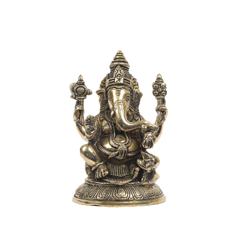 Brass Ganesha Sitting