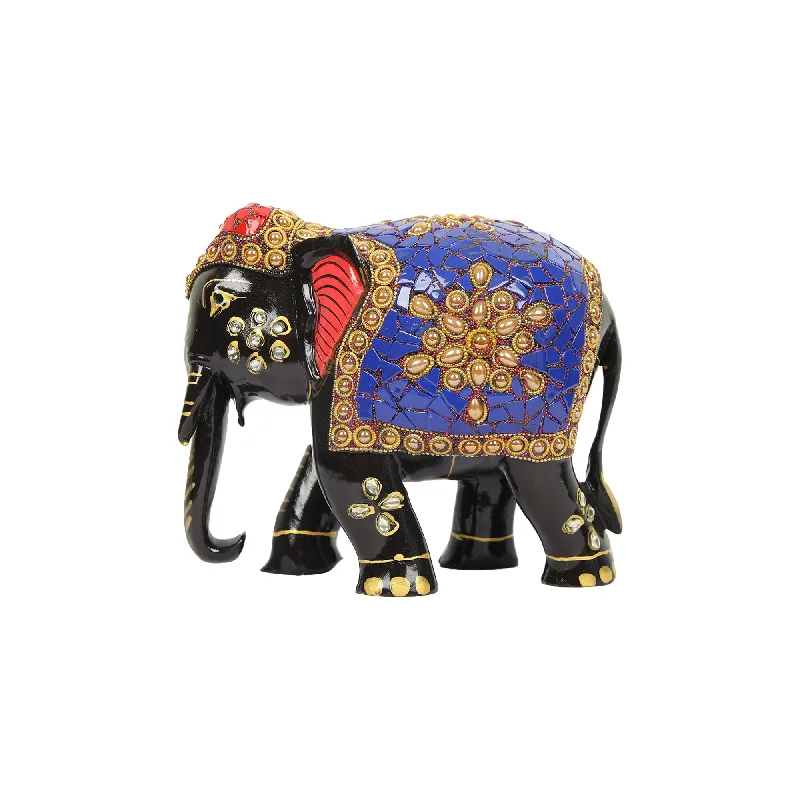 WOODEN ELEPHANT STONE WORK