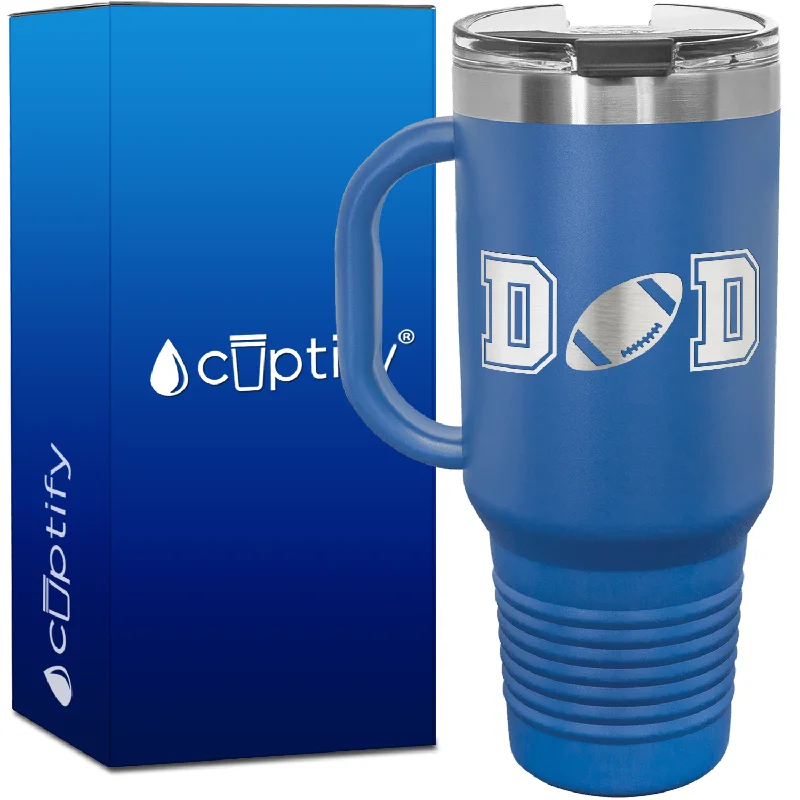 Dad Football 40oz Football Travel Mug