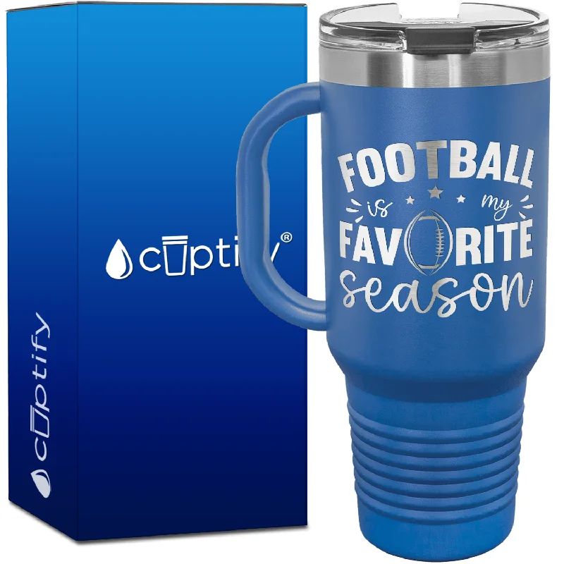 Football is my Favorite Season 40oz Football Travel Mug