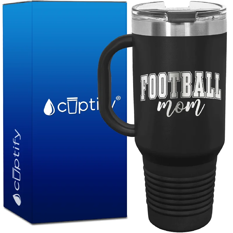 Football Mom Arch 40oz Football Travel Mug