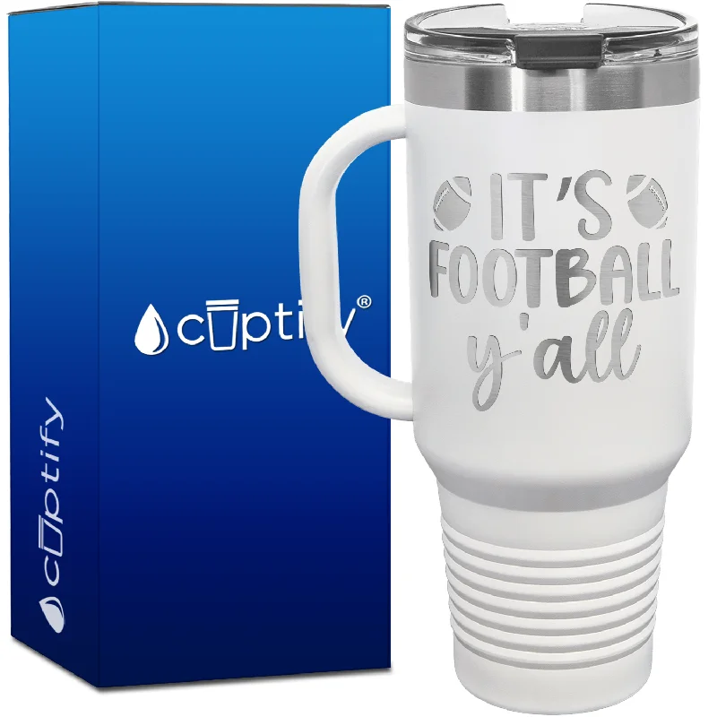 It's Football Y'all 40oz Football Travel Mug