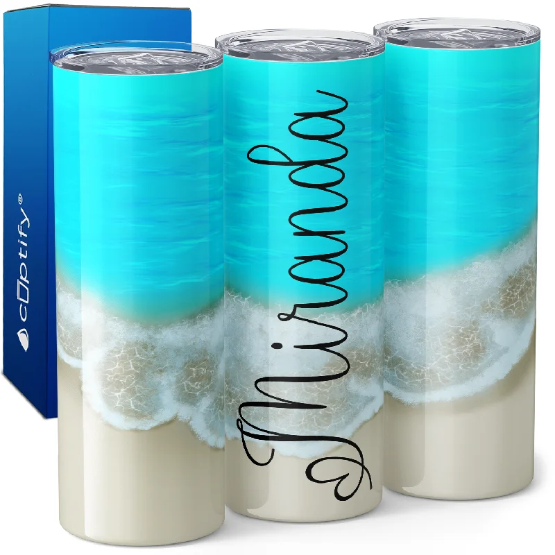 Personalized Beach Lover 20oz Skinny Tumbler