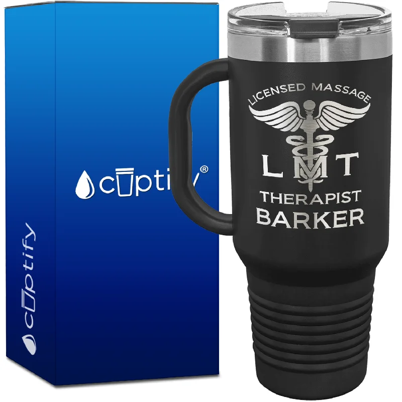 Personalized LMT Licensed Massage Therapist 40oz Medical Travel Mug