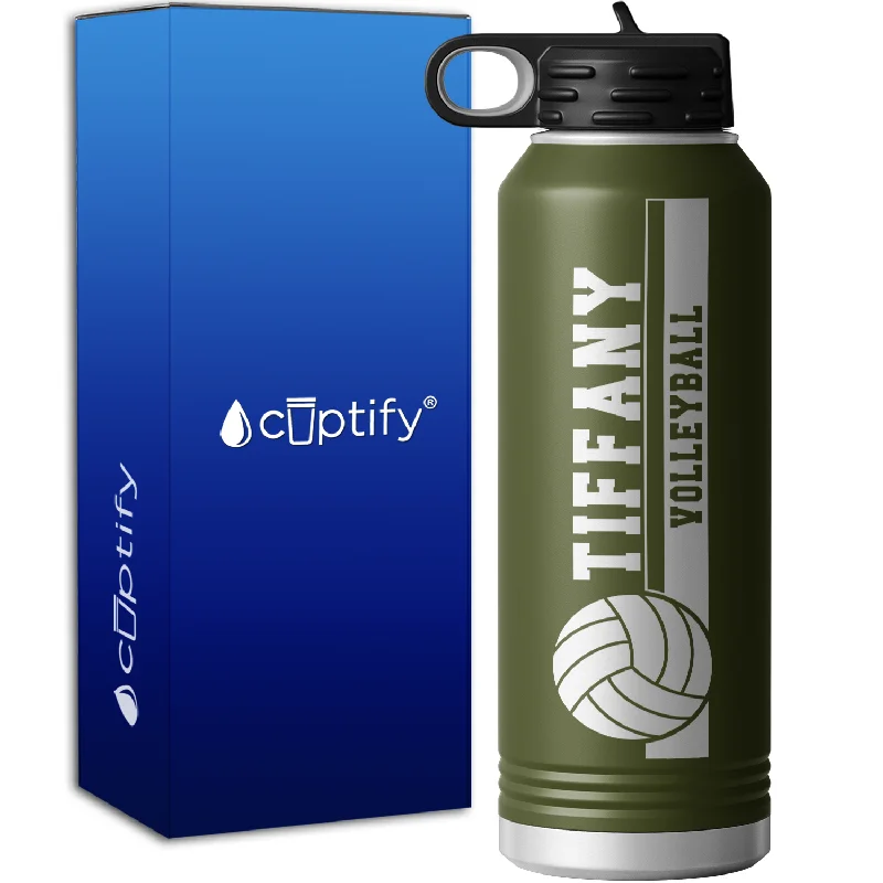 Personalized Volleyball 40oz Sport Water Bottle