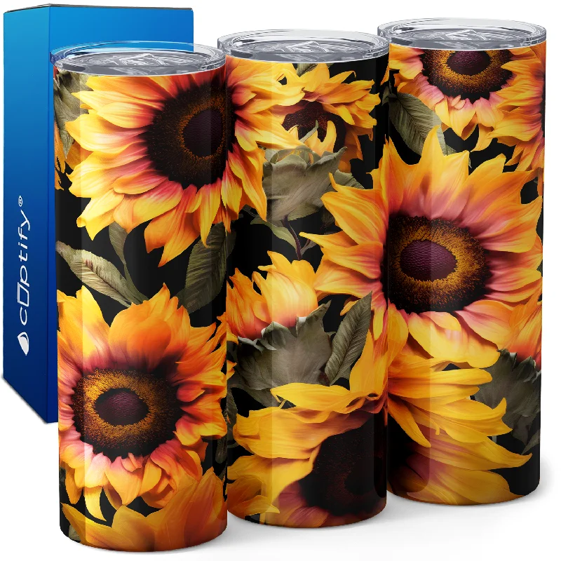 Sunflowers Blooming 20oz Skinny Tumbler