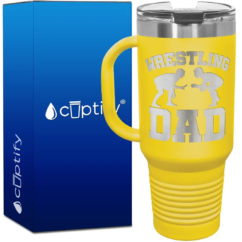 Wrestling Dad 40oz Travel Mug